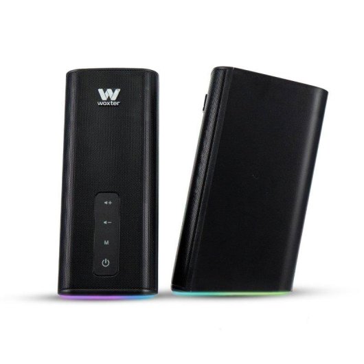 Altavoces Woxter 2.0 Bluetooth 20 W con iluminación RGB y control frontal
