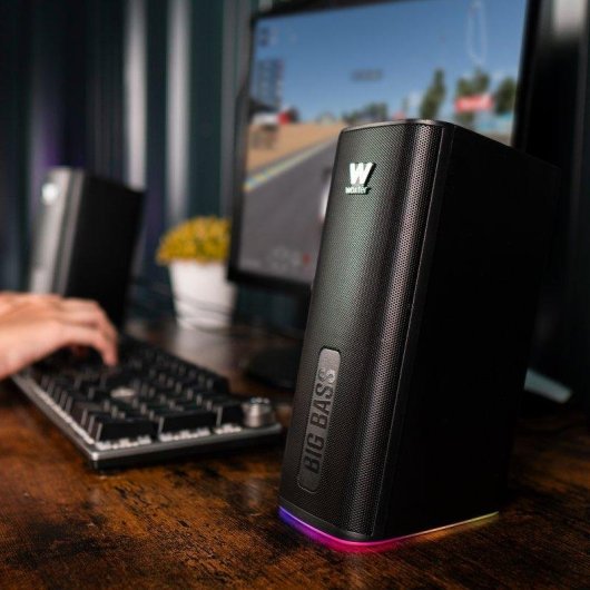 Altavoces Woxter 2.0 Bluetooth 20 W con iluminación RGB y control frontal