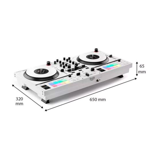 Controlador DJ Hercules DJControl Inpulse T7 White Edition platos motorizados 7" XLR