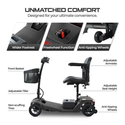 Scooter eléctrica Sweetrich S2 250W batería extraíble asiento desmontable
