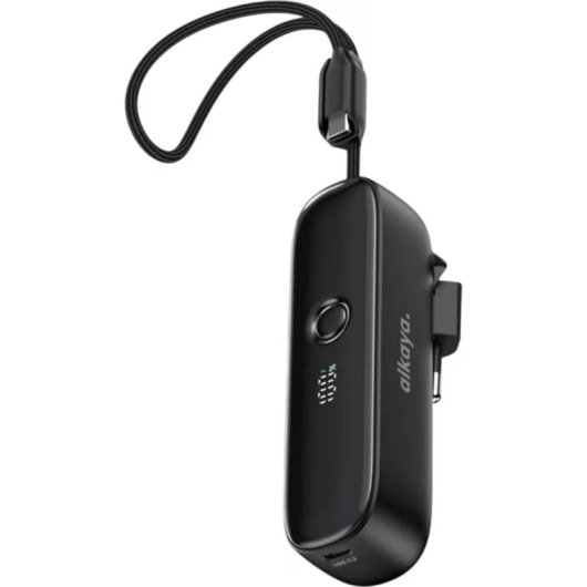Power Bank Alkaya 5000 mAh 22 W Idonea per aereo Nero