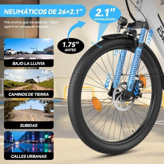 Bicicleta eléctrica Eskute C100 Plus Motor 250W Batería 36V 13Ah Neumáticos 26"