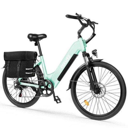 Bicicleta eléctrica ESKUTE C202 Motor 250W Batería 48V 17.5Ah 26" Verde