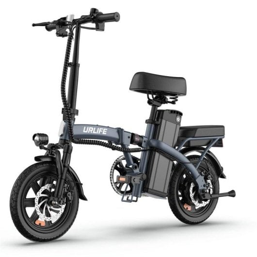 Bicicleta eléctrica plegable URLIFE F1L 250W 48V 14" Gris