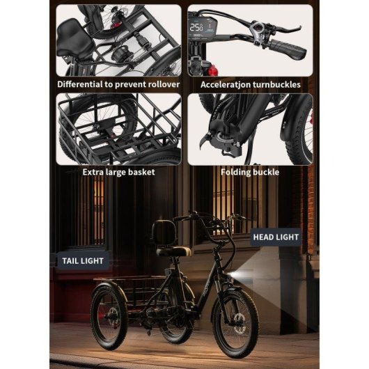 Tricycle electrique OneSport OT30 Pro Pliable