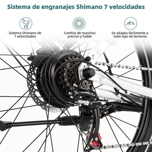Bicicleta eléctrica Bekup V1 Motor 250W Batería 36V 14,5Ah 26"