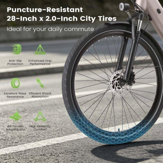 Velo Electrique Maxturn Lira Batterie 48V 15Ah Pneus 28 Dore