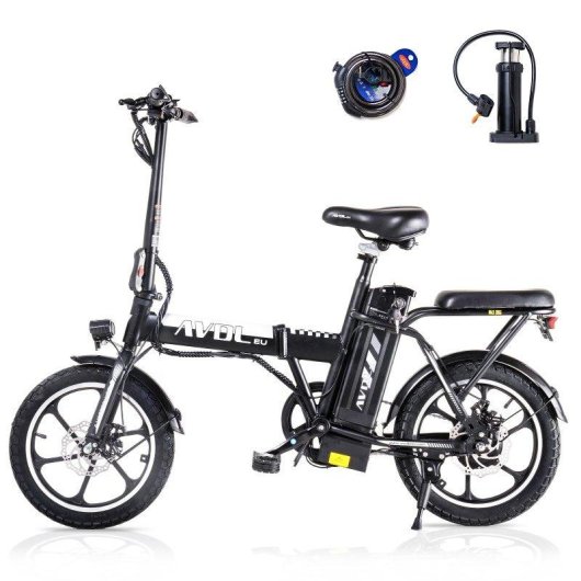 Bicicleta eléctrica plegable AVDL A10 250W 36V 12.8Ah 16"