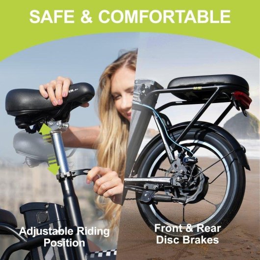 Bicicleta eléctrica plegable AVDL A10 250W 36V 12.8Ah 16"