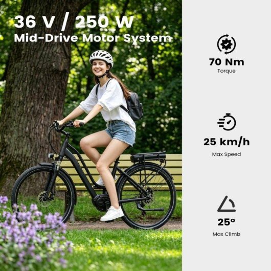 Bicicleta eléctrica Maxturn Urban 8 250W 28"