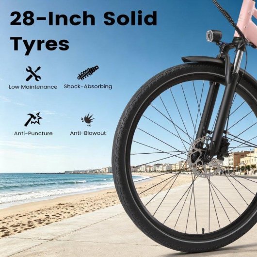 Bicicleta eléctrica Maxturn Urban 8 250W 28" cuadro bajo