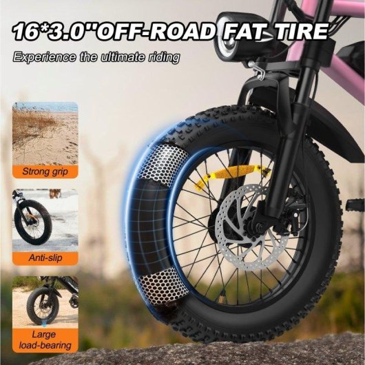 Velo electrique Avdl A13 Rose 16 pouces