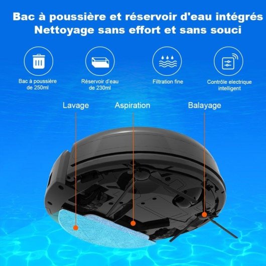 Robot Aspirapolvere e Lavapavimenti Liectroux L200 Navigazione Intelligente 4000Pa Controllo App