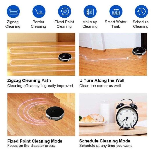 Robot Aspirador y Fregasuelos Liectroux C30B Navegación 2D 6.000 Pa Control APP Wi-Fi