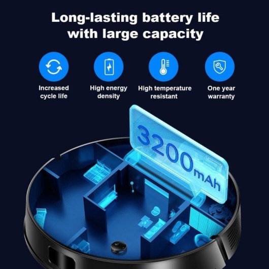 Robot aspirador y fregasuelos Liectroux M70 Pro con autovaciado Navegación LiDAR 6500Pa Control por voz