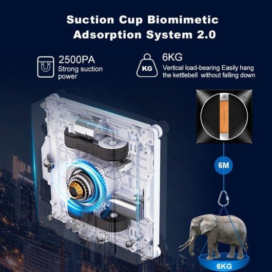 Robot nettoyeur vitres Liectroux YW710 Pulverisation double - Aspiration 2500Pa