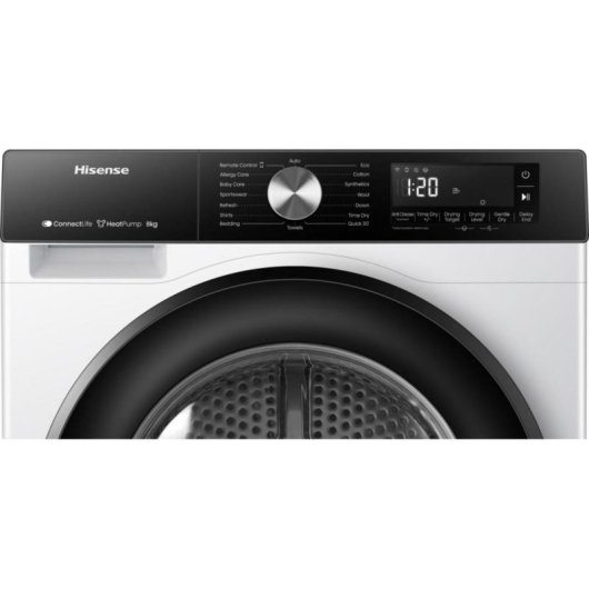 Secadora de condensación Hisense DH3S802BW2 8 kg Clase D con bomba de calor