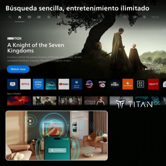 TV Philips OLED 55OLED761 55" 4K UltraHD 120Hz Smart TV Titan OS HDR10+ Dolby Atmos Ambilight