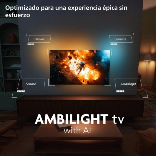 TV Philips OLED 55OLED761 55" 4K UltraHD 120Hz Smart TV Titan OS HDR10+ Dolby Atmos Ambilight