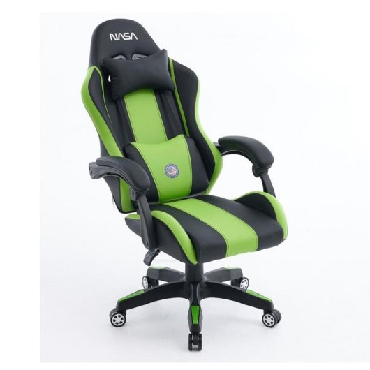 Chaise Gaming NASA Spirit Ergonomique Noir/Vert