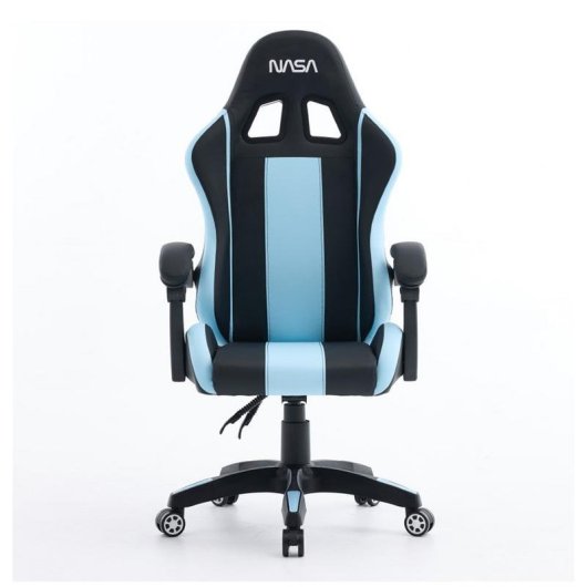 Chaise gaming NASA Spirit Noir / Bleu clair Hauteur reglable