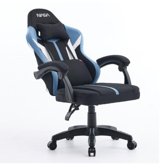 Chaise gaming NASA Saturn Pro Noir Bleu