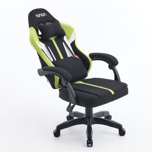 Chaise gaming NASA Saturn Pro Noir/Vert Ajustable