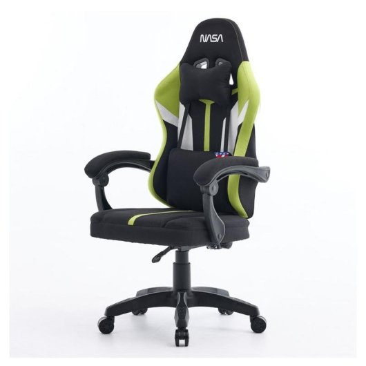 Chaise gaming NASA Saturn Pro Noir/Vert Ajustable
