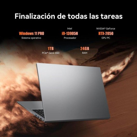 Portátil AMDEVPRO AEB16I913905HGTX2050 16" Intel Core i9-13905H 24GB 1TB SSD GTX 2050 Windows 11