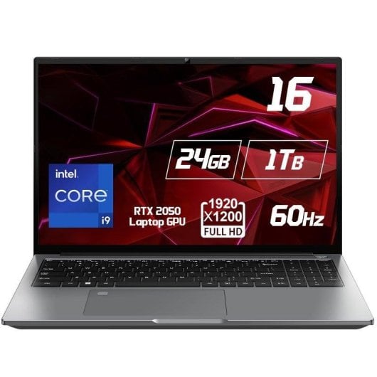 Portátil AMDEVPRO AEB16I913905HGTX2050 16" Intel Core i9-13905H 24GB 1TB SSD GTX 2050 Windows 11 Pro