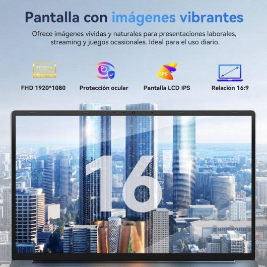 Portátil AMDEVPRO 16 Intel Core i5-8300H 16GB 512GB SSD Full HD Windows 11 Pro