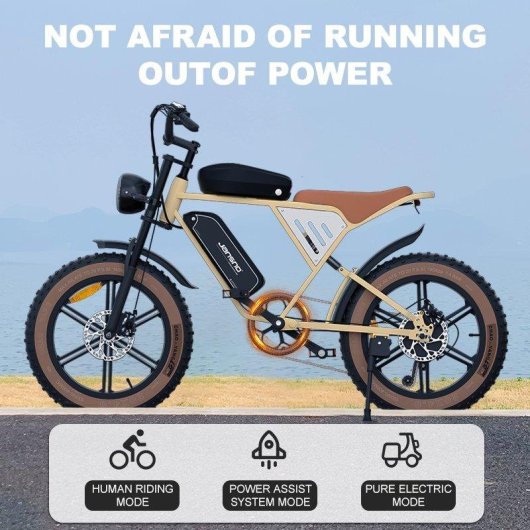 Bicicleta Eléctrica Jansno X70 48V 37Ah Neumáticos 20"