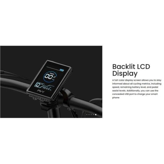 Bicicleta Eléctrica PVY Z20 MAX 250W 25.6Ah 20" Plegable