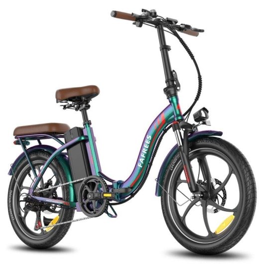 Bicicleta eléctrica Fafrees F20+ Pro plegable 25Ah 20" verde suspensión