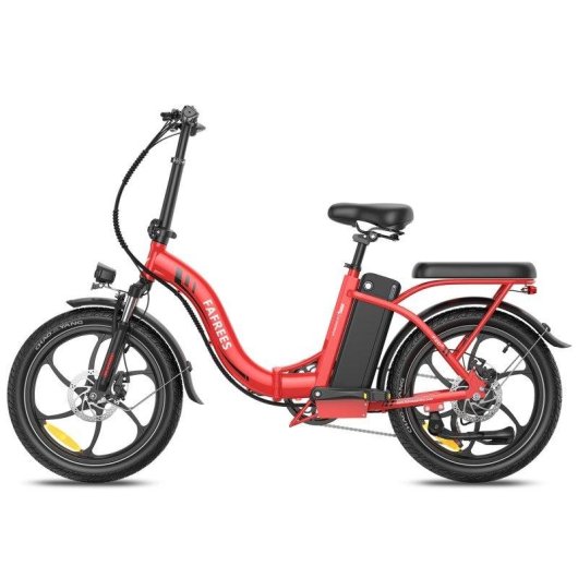 Bicicleta elétrica FAFREES F20+ 250W dobrável suspensão dianteira