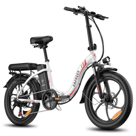 Bicicleta elétrica Fafrees F20 250W 36V 18Ah pneus 20" branco