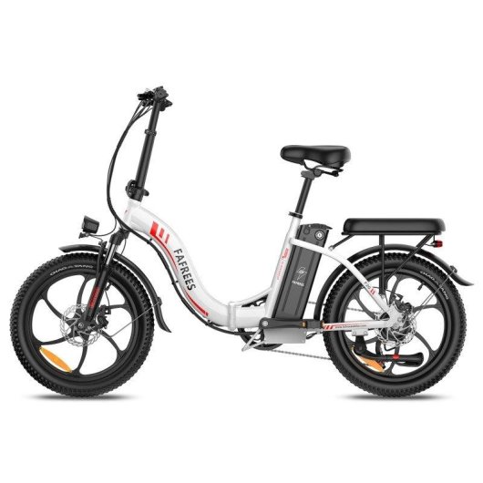 Bicicleta elétrica Fafrees F20 250W 36V 18Ah pneus 20" branco