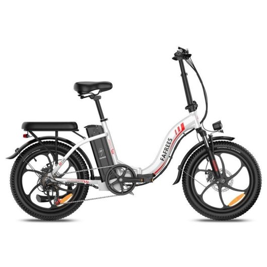 Bicicleta elétrica Fafrees F20 250W 36V 18Ah pneus 20" branco