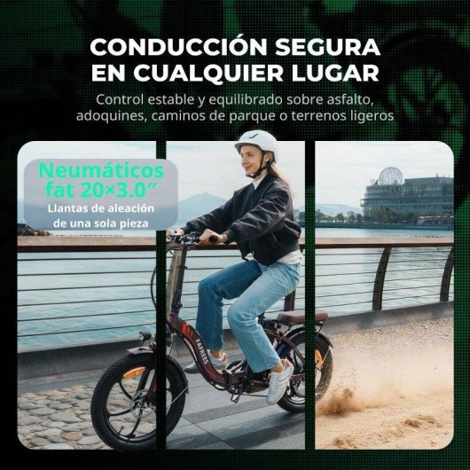 Bicicleta Eletrica Fafrees F20 Pro 250W 36V 20Ah Roxo