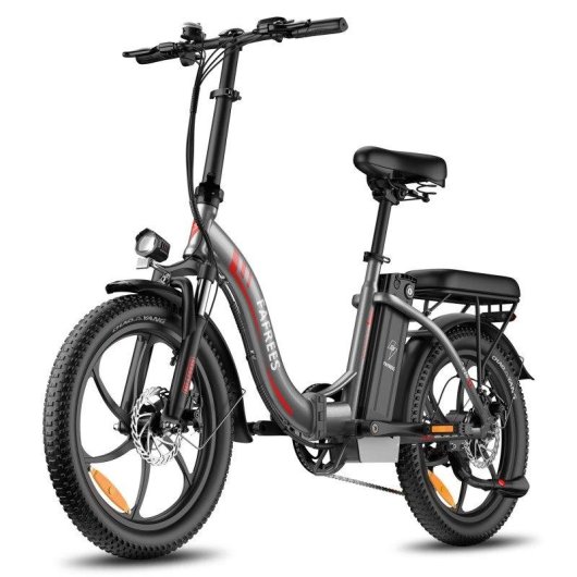 Bicicleta eletrica Fafrees F20 250W 36V 18Ah Pneus fat 20x3 Cinza