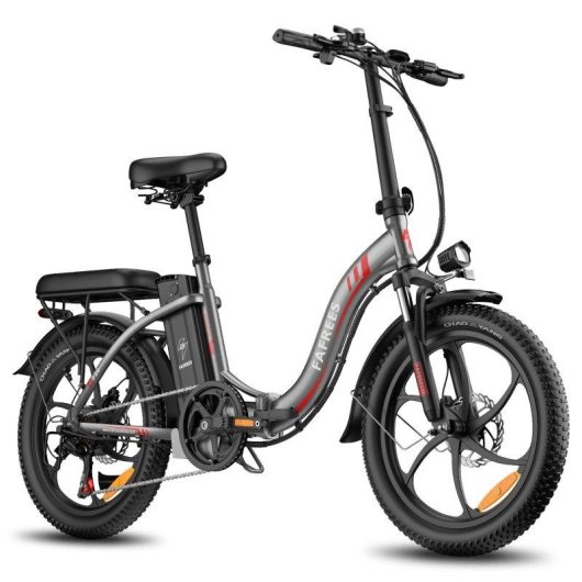 Bicicleta eletrica Fafrees F20 250W 36V 18Ah Pneus fat 20x3 Cinza