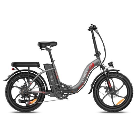 Bicicleta eletrica Fafrees F20 250W 36V 18Ah Pneus fat 20x3 Cinza
