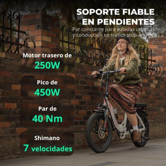Bicicleta eletrica Fafrees F20 250W 36V 18Ah Pneus fat 20x3 Cinza