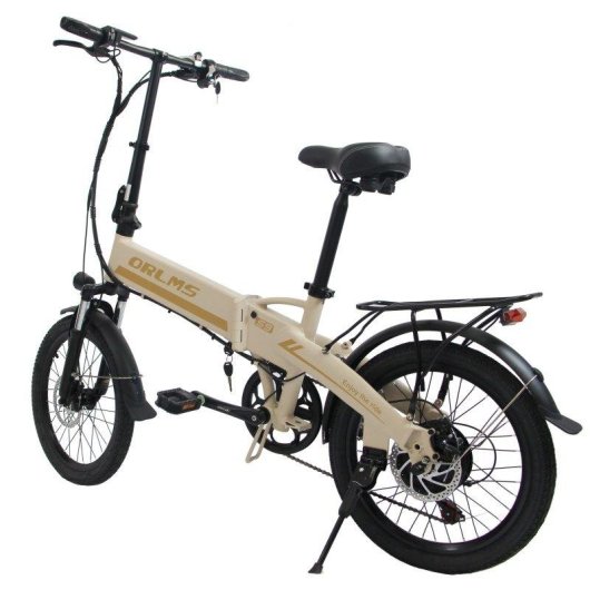 Bicicleta eléctrica ORLMS S9F 500W 48V 13Ah 20" Crema