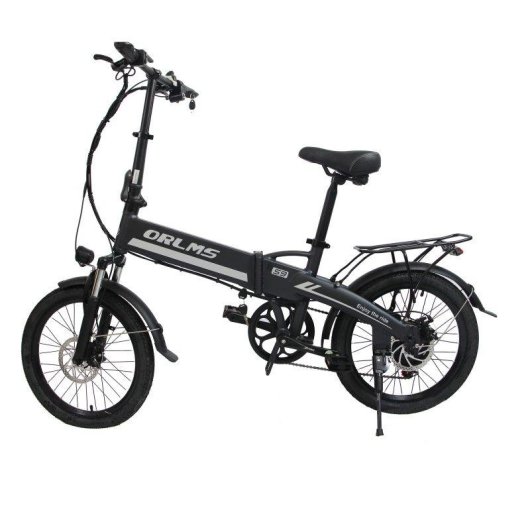 Bicicleta eléctrica ORLMS S9F motor 500 W batería 48 V 13 Ah gris