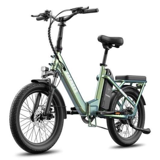 Bicicleta Elétrica Urbana Fafrees F20 Flex Motor 250W Bateria 36V 20Ah Verde