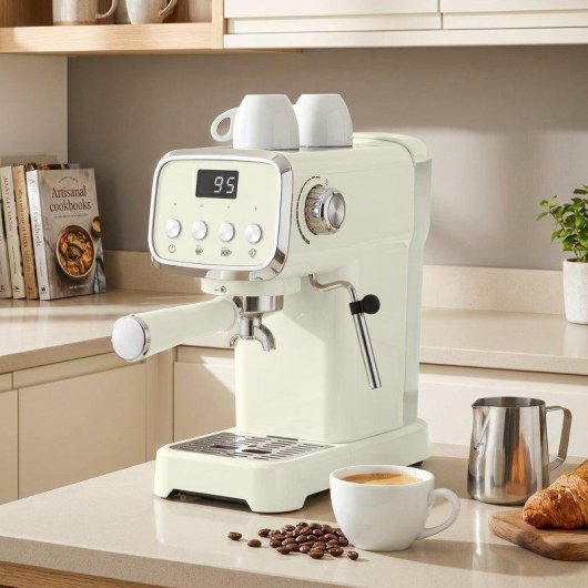 Cafetière expresso semiautomatique Rolipo 1350W 20 Bars 1,2 L avec buse vapeur