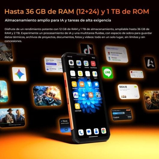 Oukitel WP500 5G 12GB 1TB 6,8" Negro batería 10.000 mAh