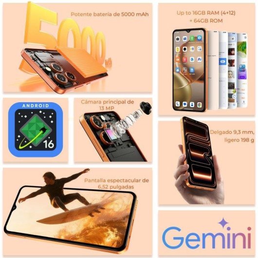 Oukitel C17 4G 4GB 64GB 6.52" Plata