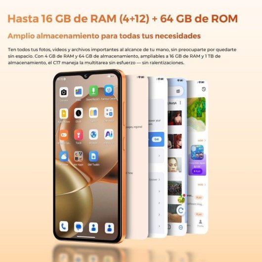 Oukitel C17 4G 4GB 64GB 6.52" Azul Oscuro